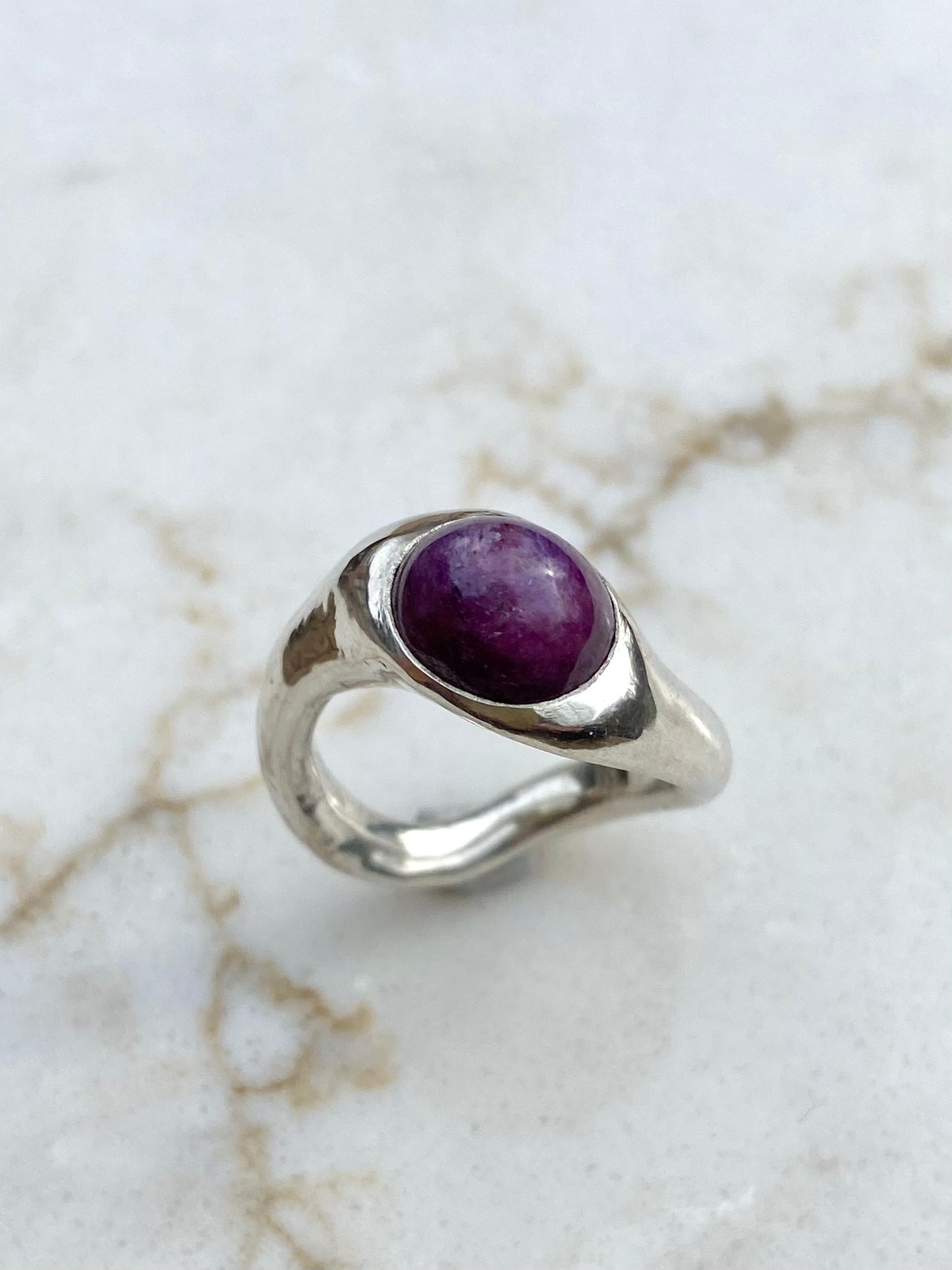 Ruby Squiggle Ring