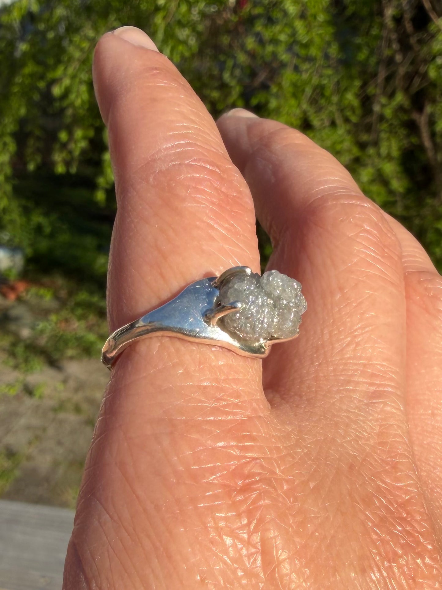 Rough diamond Venus ring