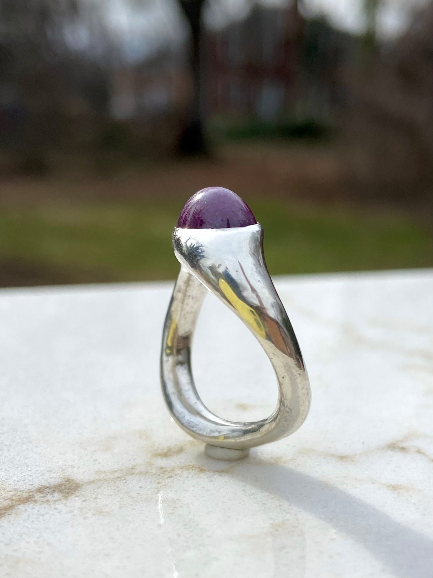 Ruby Squiggle Ring