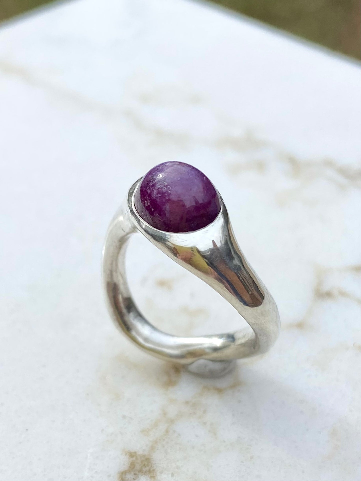 Ruby Squiggle Ring