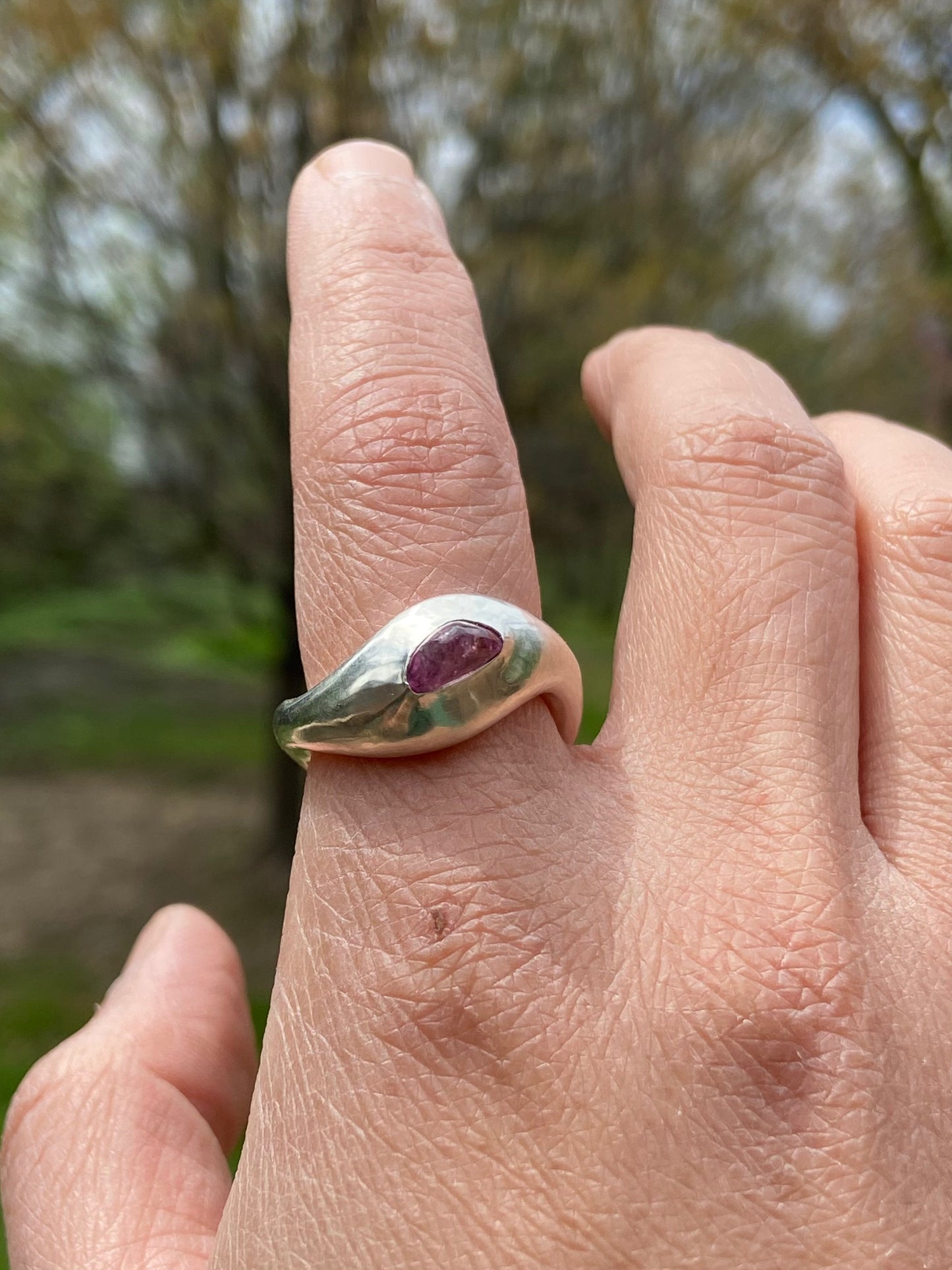 Pink Sapphire Shard Ring