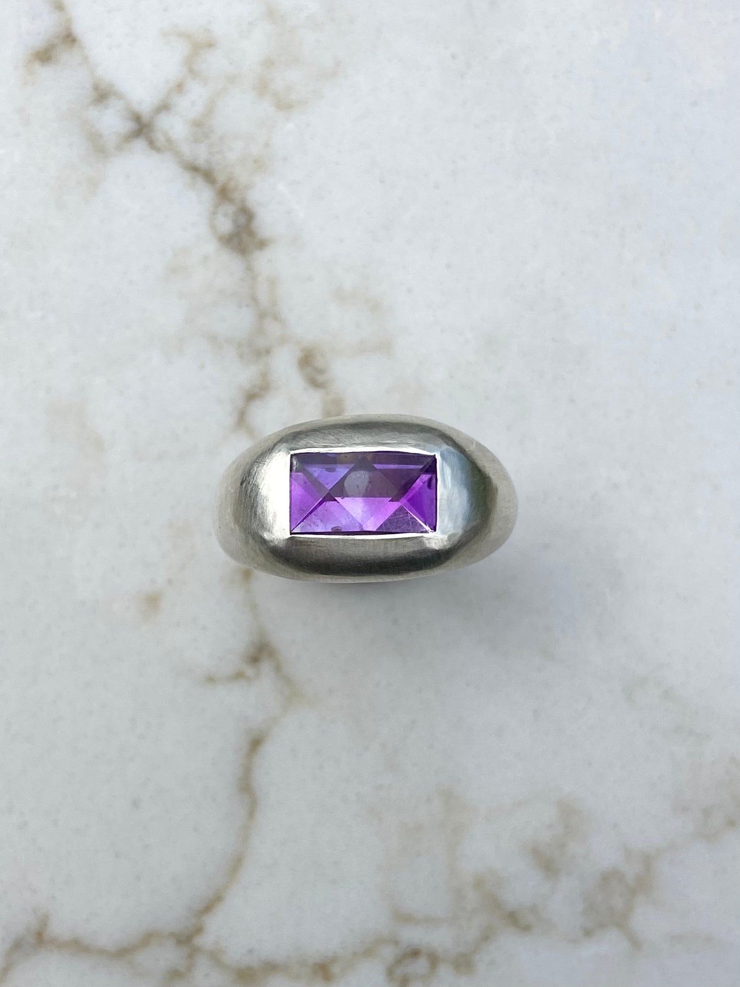 Amethyst Diamond Bar ring (discounted from $380)