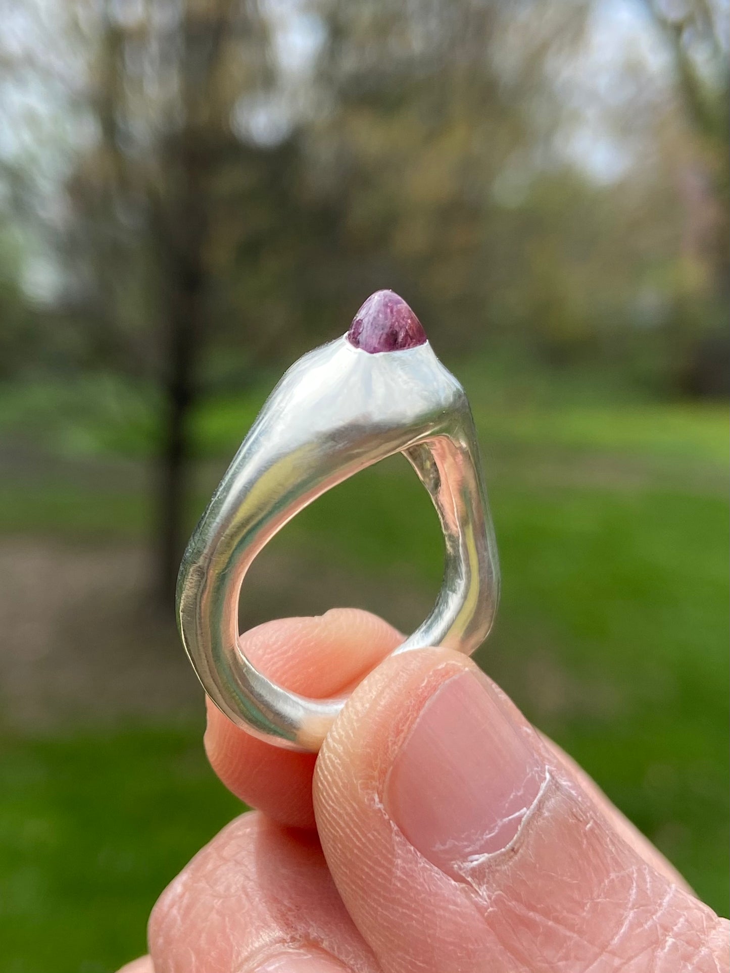 Pink Sapphire Shard Ring