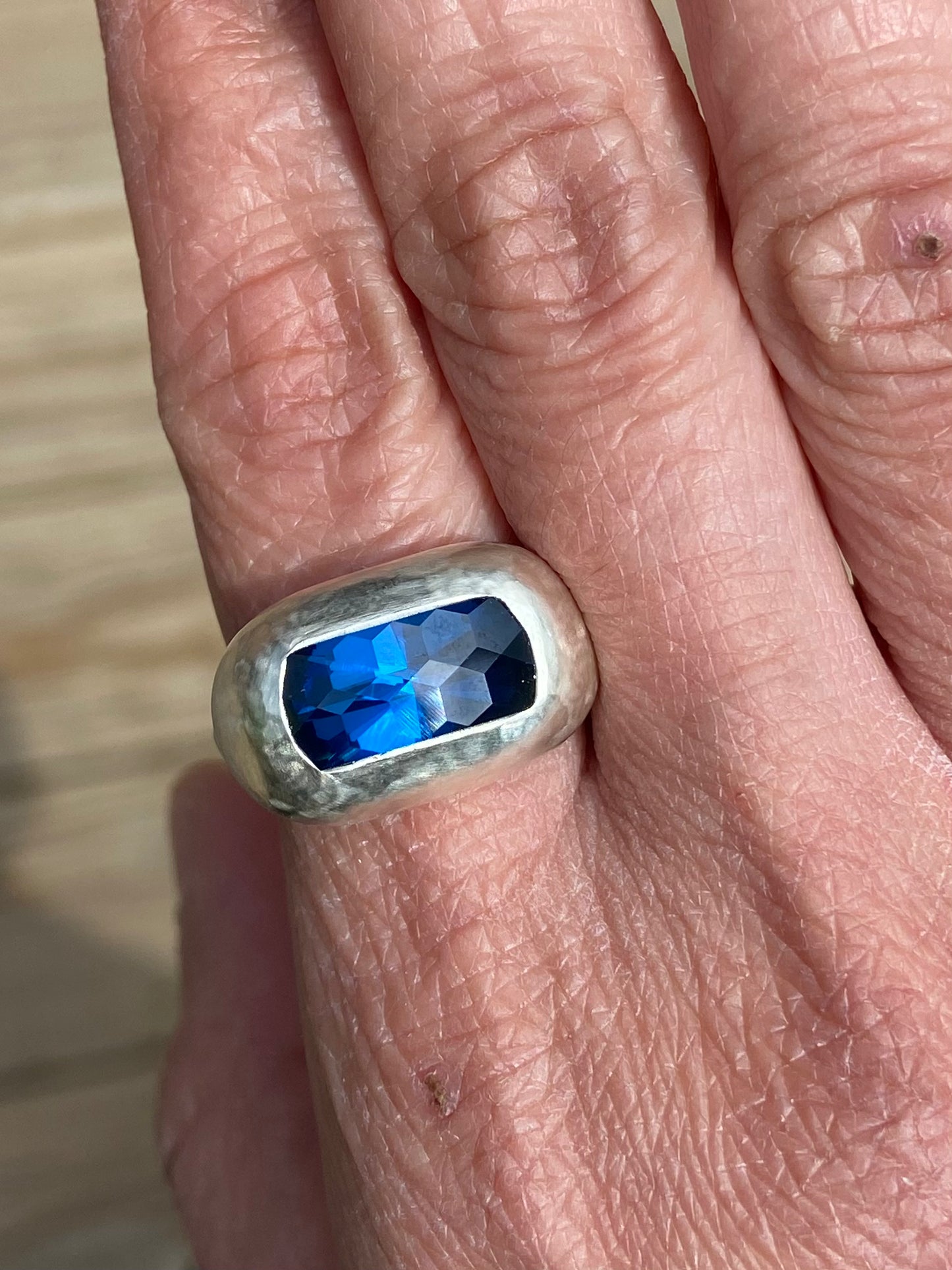 Indigo Honeycomb Ring