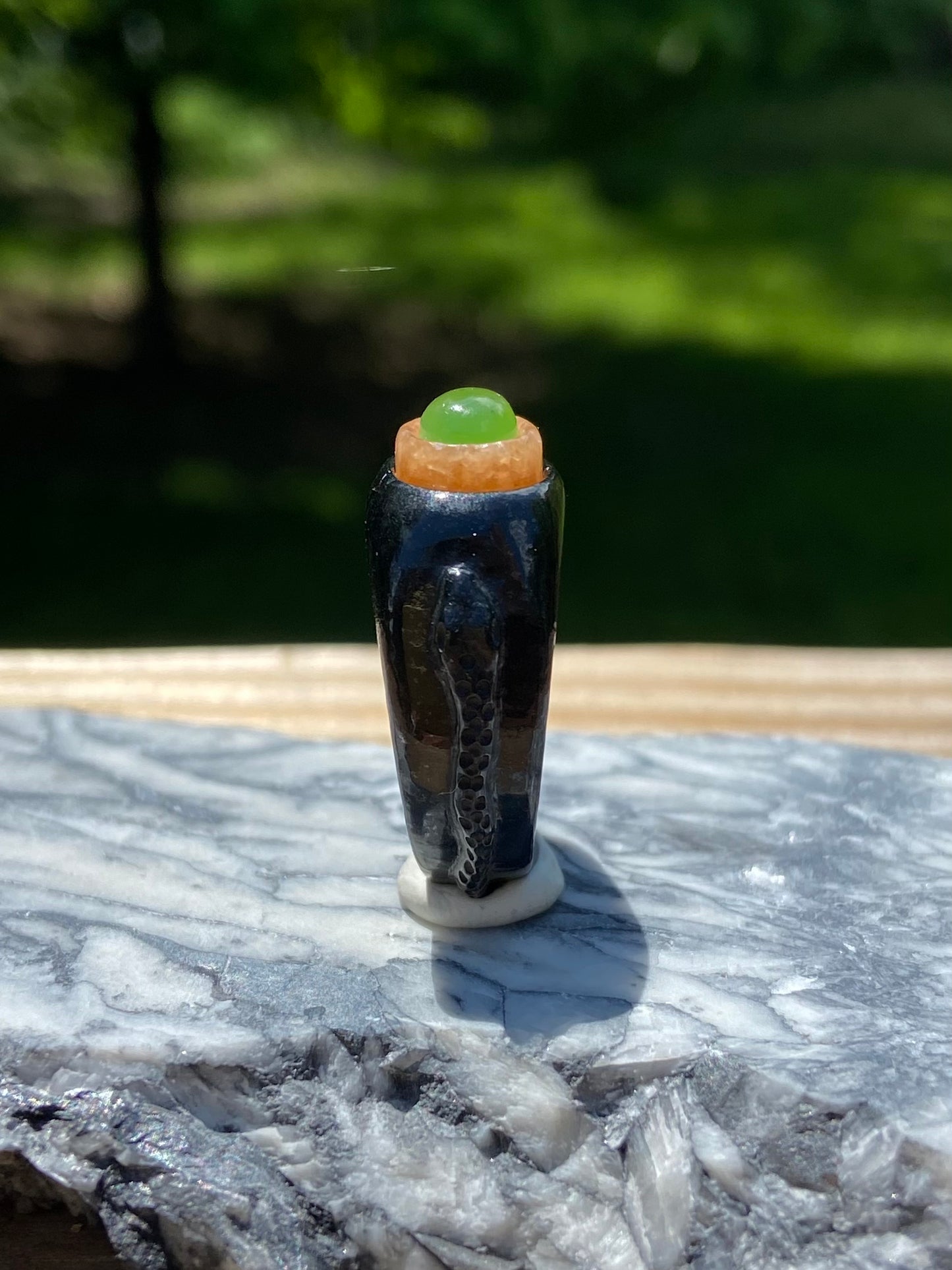 3 Jade Snake Ring