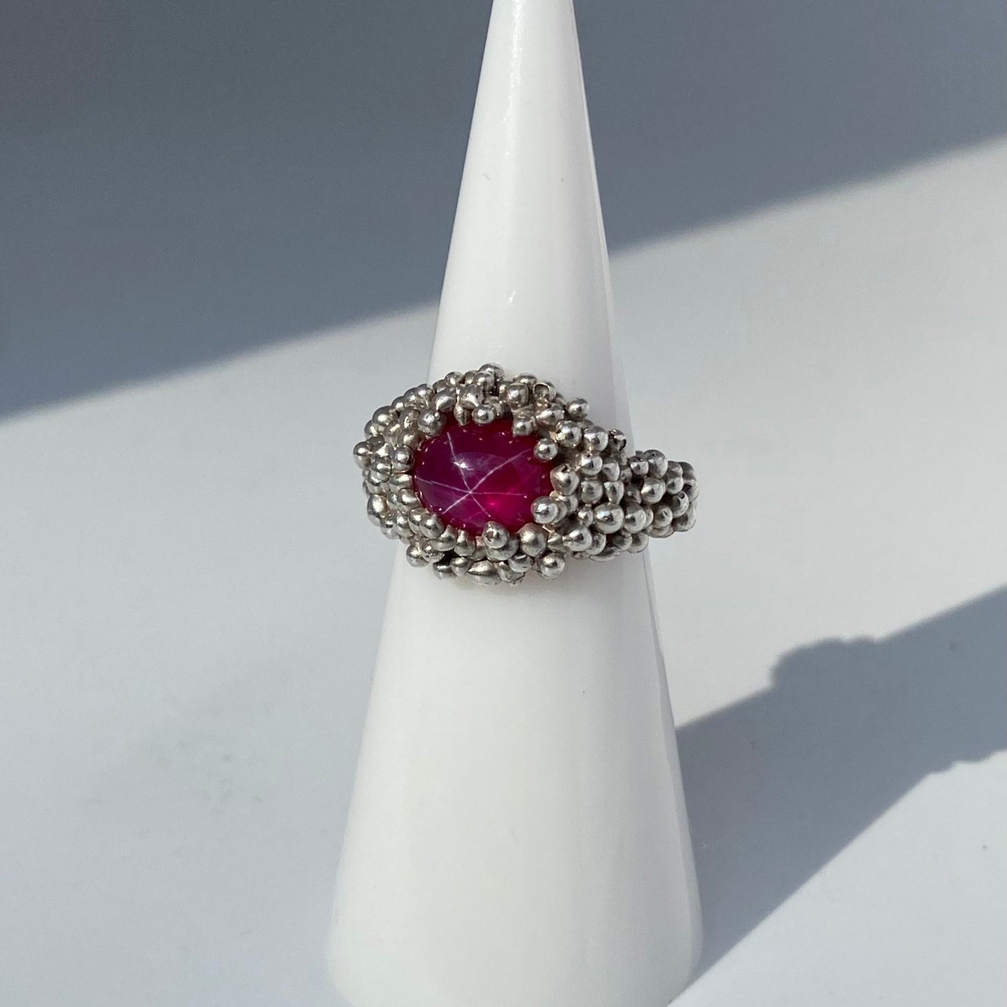 Silver Bubble Star Ring