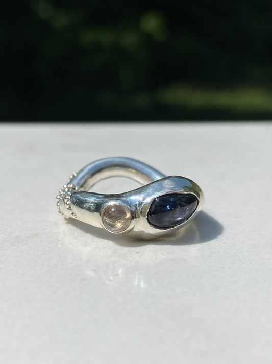Sapphire Ribbon Ring