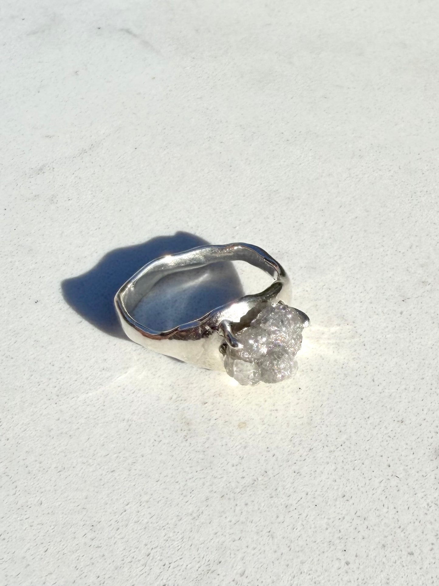 Rough diamond Venus ring