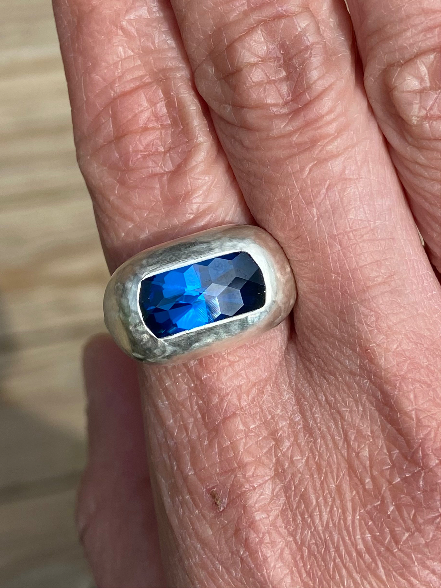 Indigo Honeycomb Ring