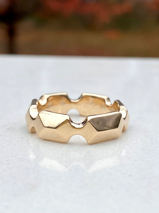 Gold ingot ring