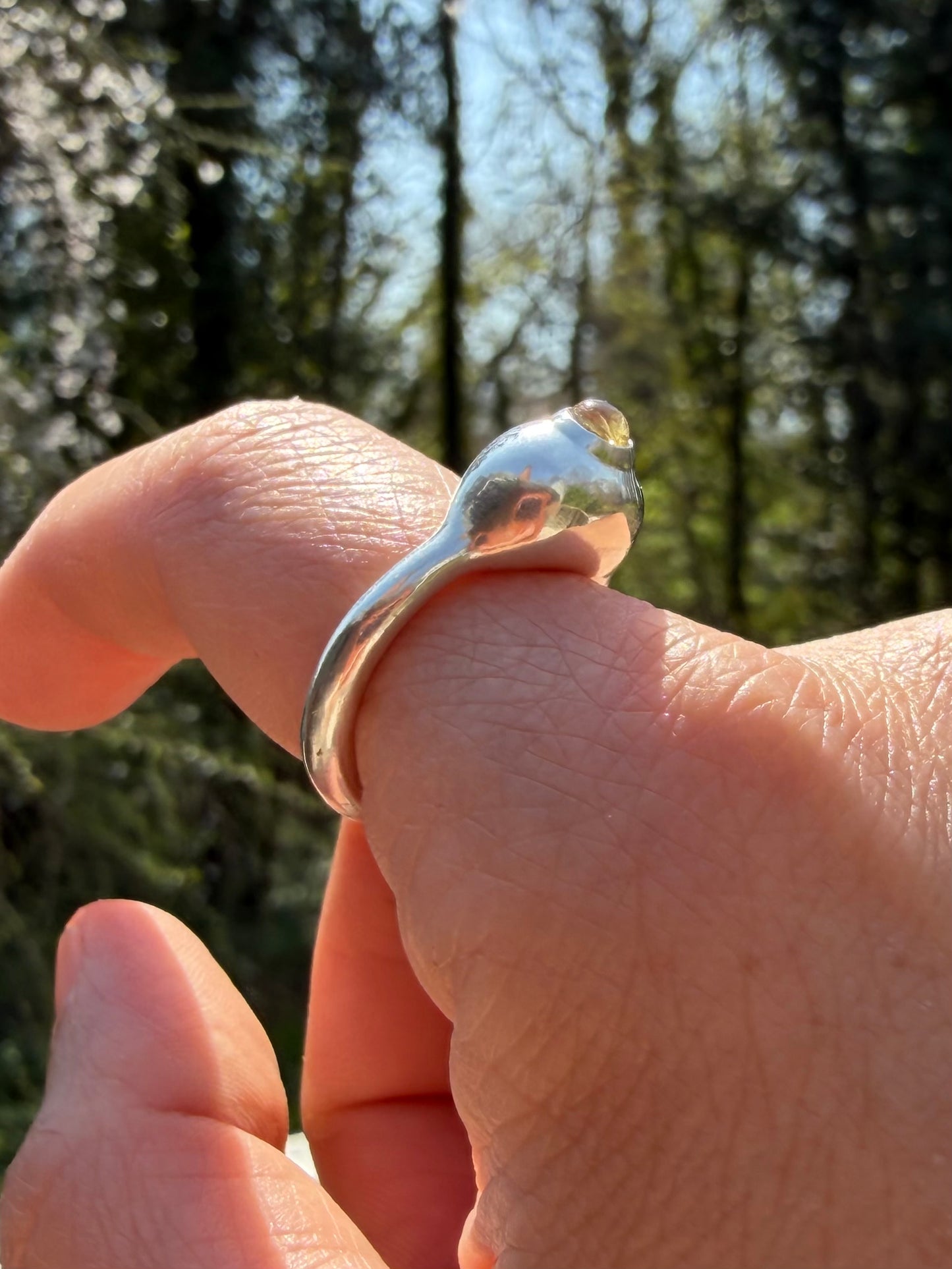 Yellow sapphire dome ring
