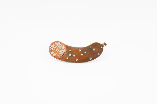 Copper Sausage Brooch
