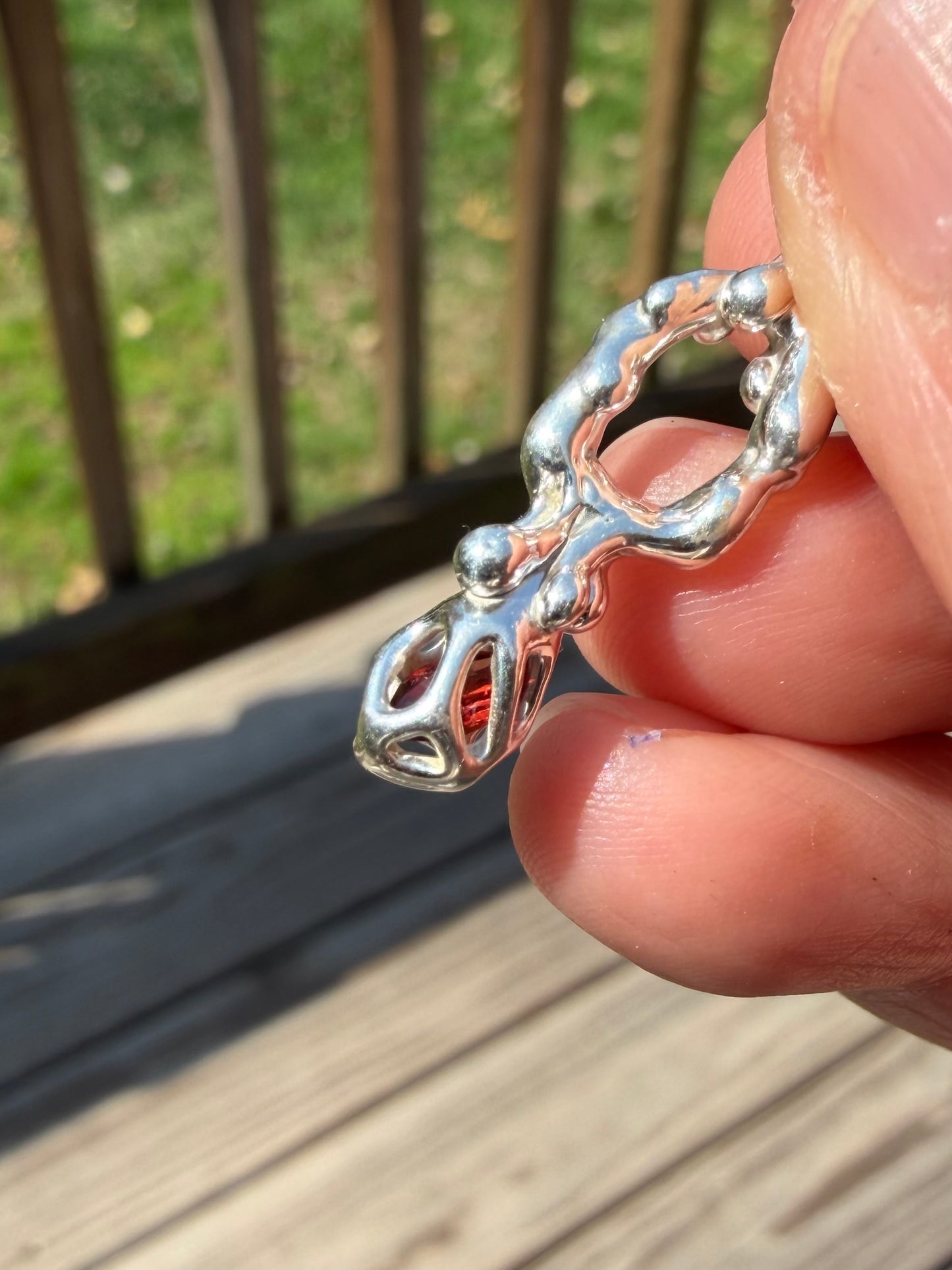 Captured gems earrings