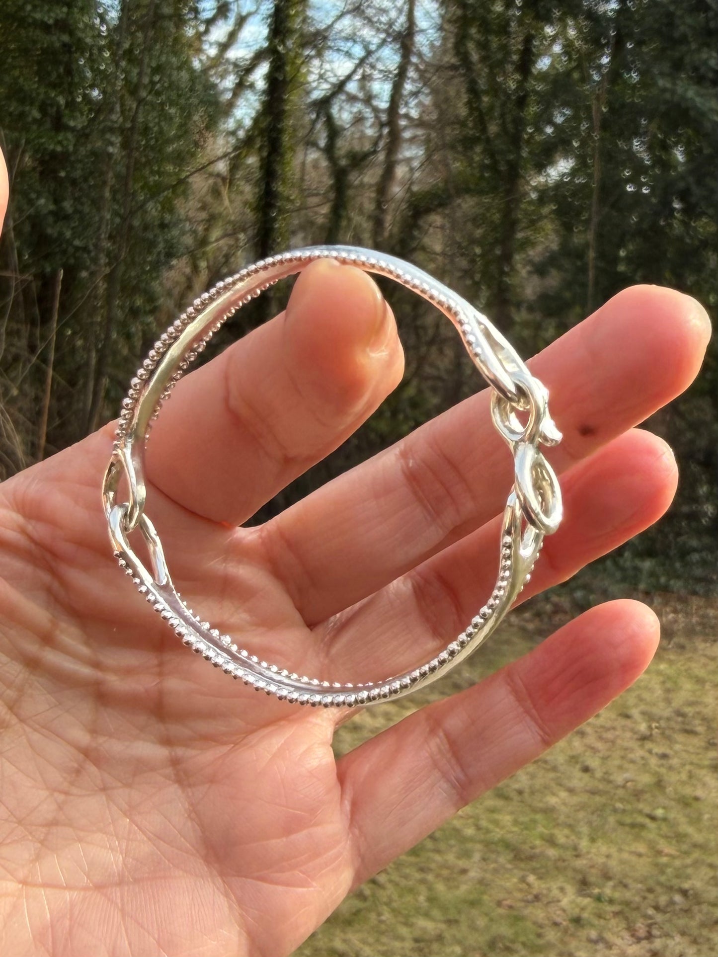 Silver linked bracelet (for Stephanie)